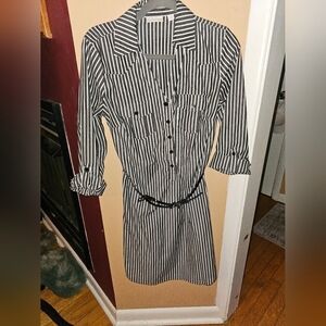 WESTPORT 1962 STRIPED BUTTON SHIRTDRESS SIZE S